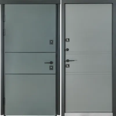 Вхідні Двері COTTAGE 703/237 Metallic Grey/Вулична Vinorit Булат-3