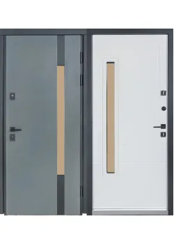 Двери COTTAGE 705/431 Metalic Grey/Уличная Vinorit Булат