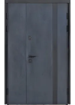Двери ТЕРМО ХАУС 1200 мм Kale 710/265 Темный антрацит/Уличная антрацит серый Булат