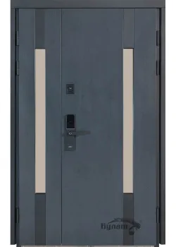 Двери ТЕРМО ХАУС ЭЛЕКТРО 1200 мм 706/431 Антрацит темный/Уличная белый атласный Булат
