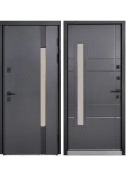 Двери Коттедж 705/431 Metalic anthracite/Уличная Антрацит серый Булат