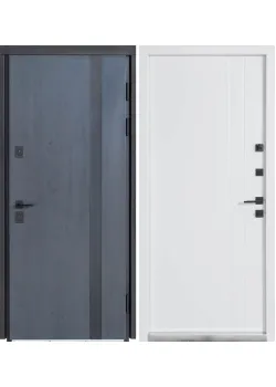 Двери ТЕРМО ХАУС Kale 710/265 Темный антрацит/Уличная белый атласный Булат