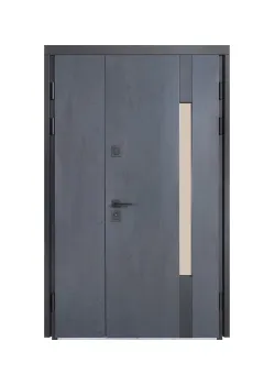 Двери ТЕРМО ХАУС 1200 мм Kale 705/431 Темный антрацит/Уличная антрацит серый Булат
