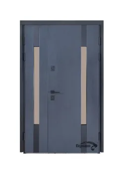 Двери ТЕРМО ХАУС 1200 мм Kale 706/431 Темный антрацит/Уличная Антрацит серый Булат