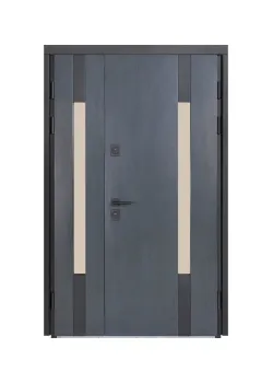 Двери ТЕРМО ХАУС 1200 мм Kale 706/431 Темный антрацит/Уличная белый атласный Булат