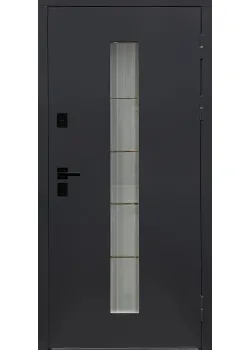 Двері Galicia СБ Лайн+ Ral 7024 BLACK/ Крафт Білий