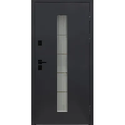 Входные Двери Galicia СБ Лайн+ Ral 7024 BLACK/ Крафт Белый-0