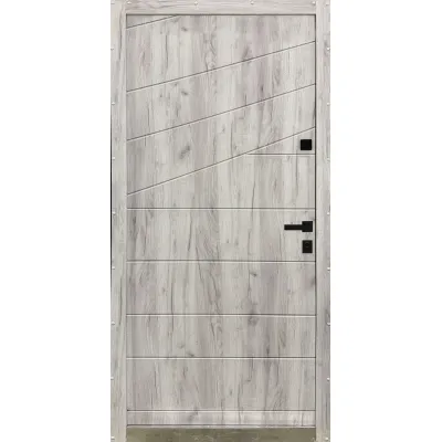 Входные Двери Galicia Modern RAL 9803 BLACK/крафт белый-1