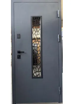 Двери Люкс Молоток 1 RAL 7024/Крафт белый Portalino