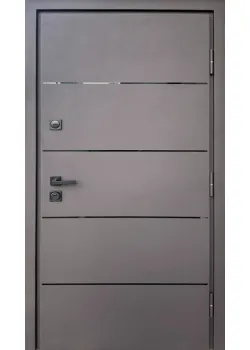 Двери Стронг Купер Ral 8019 песок/белый атлас Vinorit "Qdoors"