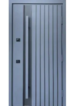 Двери Стронг Айрон графит G1298 песок/белый атлас Vinorit "Qdoors"