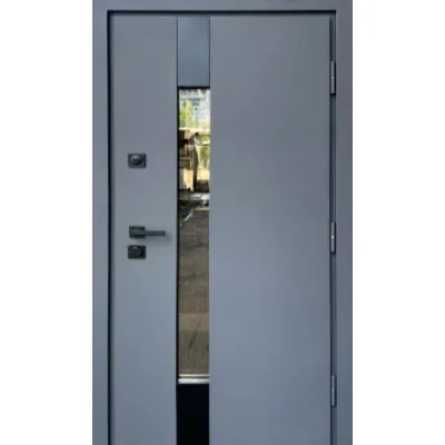 Входные Двери Стронг Термикс антрацит/белый атлас Vinorit "Qdoors"-0