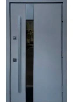 Двери Стронг Термикс антрацит/белый атлас длинная ручка Vinorit "Qdoors"