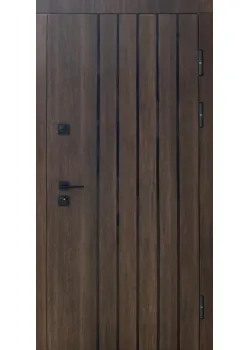 Двері Стронг Стрім 4К дуб табак/білий супермат+ДЗЕРКАЛО "Qdoors"