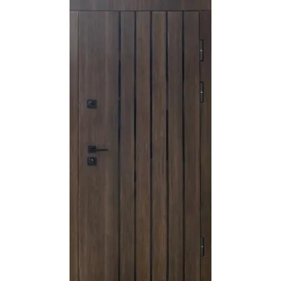 Входные Двери Стронг Стрим 4К дуб табак/белый супермат+ЗЕРКАЛО "Qdoors"-0