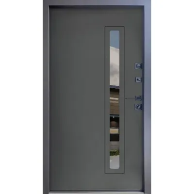 Вхідні Двері Стронг Вест пісок темний сірий/антрацит Vinorit "Qdoors"-1