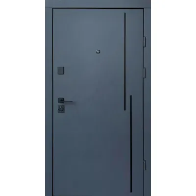 Вхідні Двері Ультра Крос-Аk антрацит/біла шагрень Qdoors-0