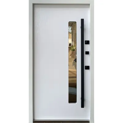 Вхідні Двері Qdoors Стронг Прайд антрацит пісок/біла структура-1