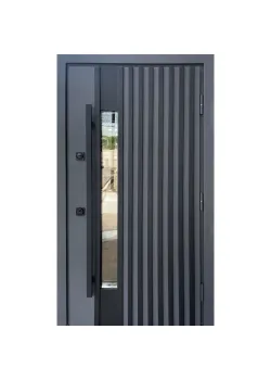 Двери Qdoors Стронг Прайд антрацит песок/белая структура