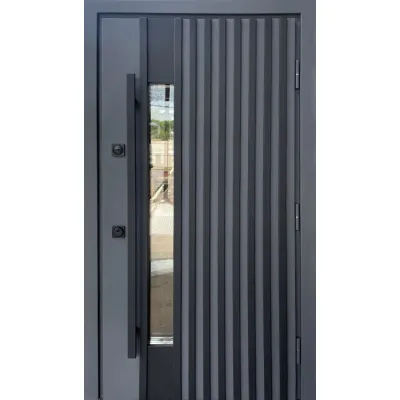 Вхідні Двері Qdoors Стронг Прайд антрацит пісок/біла структура-0