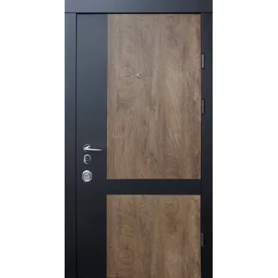 Входные Двери Франк-М спил дерева коньячный Qdoors-0
