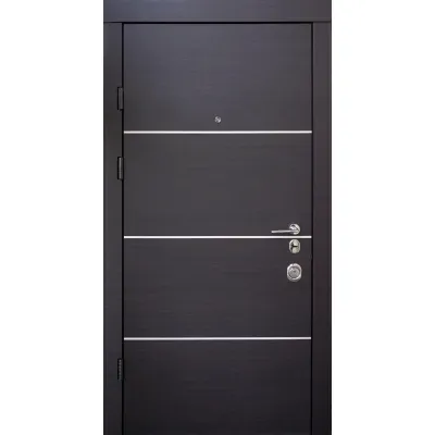 Входные Двери Авангард Горизонт-AL венге темный Qdoors-0