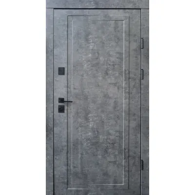 Входные Двери Ультра Мироу мрамор темный белая эмаль + зеркало Qdoors-1