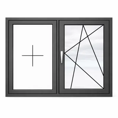 Алюминиевое окно Schuco AWS 75.SI + с повышенной теплоизоляцией поворотно-откидное 1500*1700 мм-0