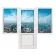 Балконный блок Veka Softline 82 с двумя окнами и поворотно-откидной дверью 2300 x 2100 мм-3-thumb