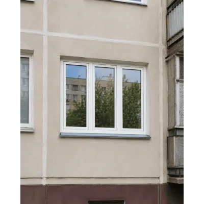 Металопластикове вікно Veka Softline 82 тристулкове з поворотно-відкидною стулкою 2400x1100 мм-2