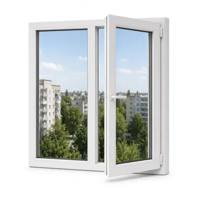 Металлопластиковое окно Viknaland B70-3K двустворчатое с поворотно-откидной створкой 1200 x 1400 мм-0
