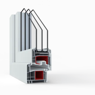 Металлопластиковые двери Viknaroff Gealan S8000 поворотно-откидные 800 x 2000 мм-1