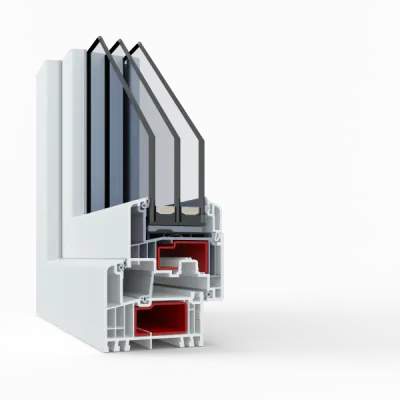 Металлопластиковые двери Viknaroff Gealan S9000 поворотно-откидные 800 x 2000 мм-1