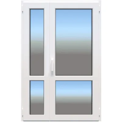 Металлопластиковые двери WDS 5S полуторные с поворотно-откидной створкой 1200 x 2200 мм-2