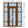 Металлопластиковые Двери WDS 5S Полуторные 1900*2500 мм в ламинации-3-thumb