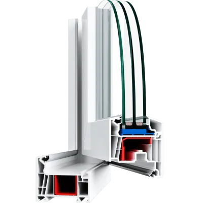 Металлопластиковые двери WHS Halo 72 поворотно-откидные 800 x 2000 мм-1
