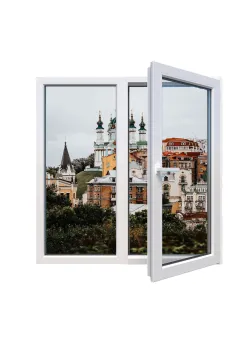 Металопластикове вікно Veka Softline двостулкове з поворотно-відкидною стулкою 1200 x 1400 мм