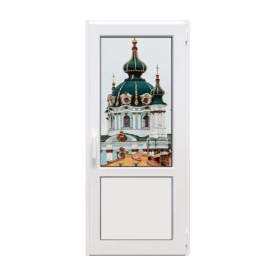 Металлопластиковые двери Veka Softline поворотно-откидные 800 x 2000 мм-0