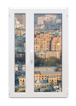 Металлопластиковые двери Salamander StreamLine 76 полуторные с поворотно-откидной створкой 1200 x 2100 мм