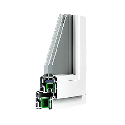 Балконний блок Steko S700 з глухим вікном і поворотно-відкидними дверима 1800 x 2100 мм-1