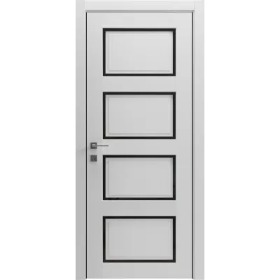 Межкомнатные Двери Rodos Style R Style 4 Черное стекло ПВХ плёнка-0