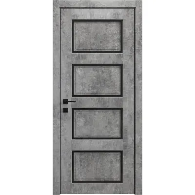 Межкомнатные Двери Rodos Style R Style 4 Черное стекло ПВХ плёнка-2