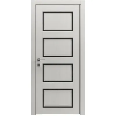 Межкомнатные Двери Rodos Style R Style 4 Черное стекло ПВХ плёнка-3