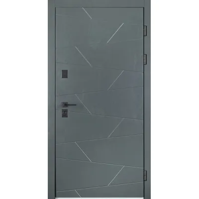 Вхідні Двері Свея ArWood RAL 7016/ПВХ біле дерево Sarmak-0
