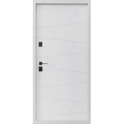 Вхідні Двері Свея ArWood RAL 7016/ПВХ біле дерево Sarmak-1