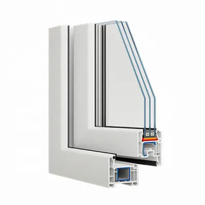 Металлопластиковые двери Veka Proline полуторные с поворотно-откидной створкой 1200 x 2100 мм-1