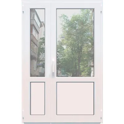 Металопластикові балконні двері VEKA Softline 82 поворотно-відкидне 1300 x 2200 мм-0