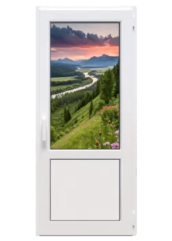Металопластикові двері Steko S500 поворотно-відкидне 700 x 2100 мм