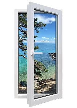 Металлопластиковое окно WDS 5S поворотное 800 x 1200 мм