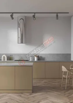 Модульна кухня 5.3 м пряма з кухонним островом Капучіно Еко Komfortmebli